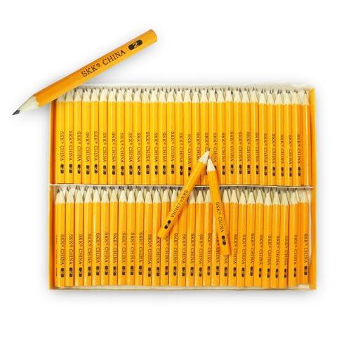         SKKSTATIONERY Golf Pencil, Half Pencils, 3.5inch Pencils, No.2 HB pencil, Hexagon, Sharpened, 120/box.       