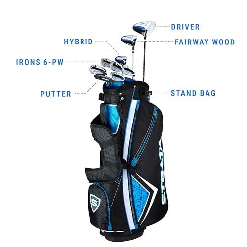         Callaway Golf Men's Strata Complete 12 Piece Package Set (Right Hand, Steel), Blue       